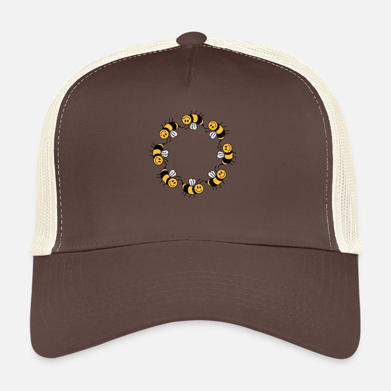 Lustiges Bienen Kreis Muster Trucker Cap