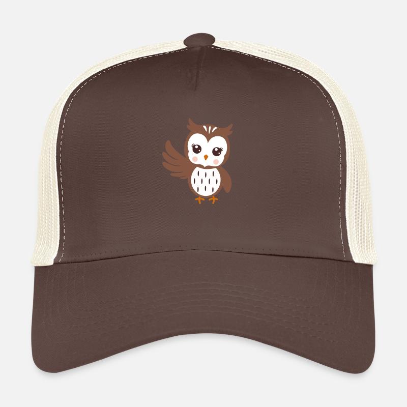 Eule - Trucker Cap - Braun/Beige