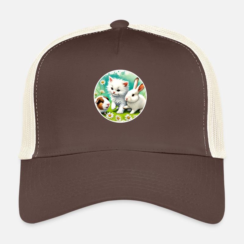 Guinea pigs, rabbits and kittens Trucker Cap