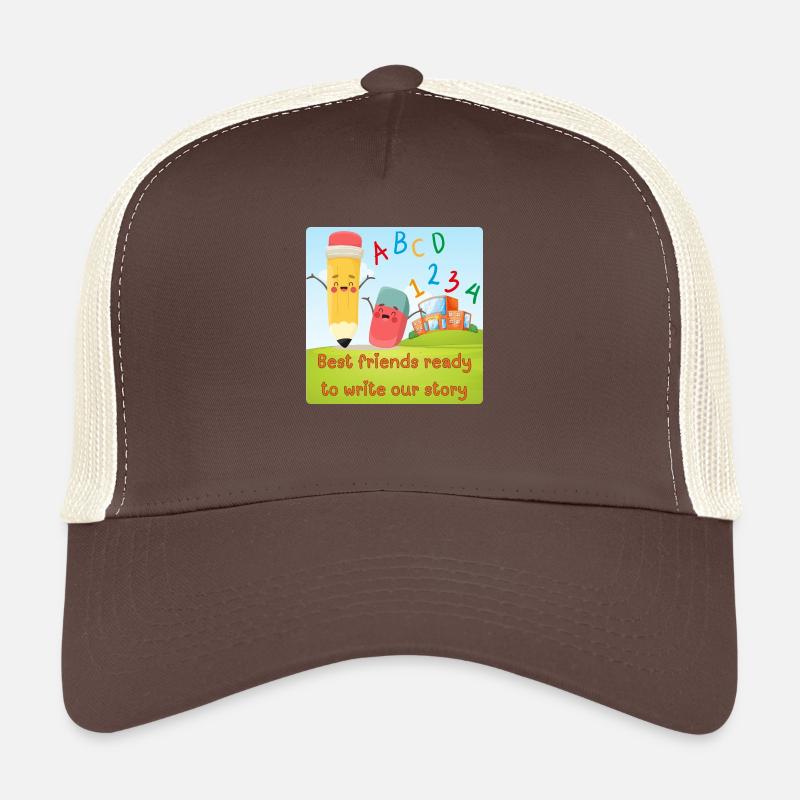 School Friends Forever - Trucker Cap - Braun/Beige