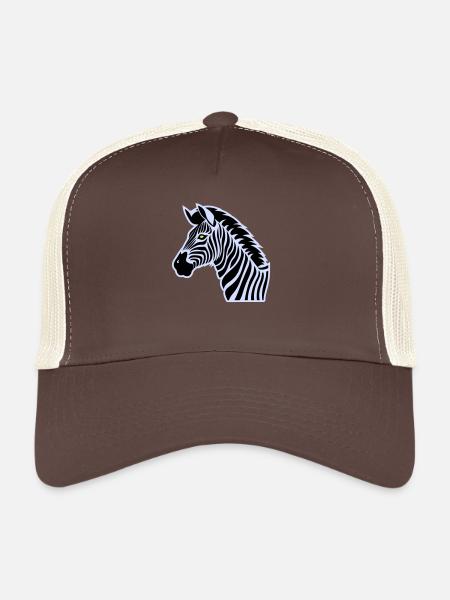zèbre - Casquette trucker  - marron/beige - Devant