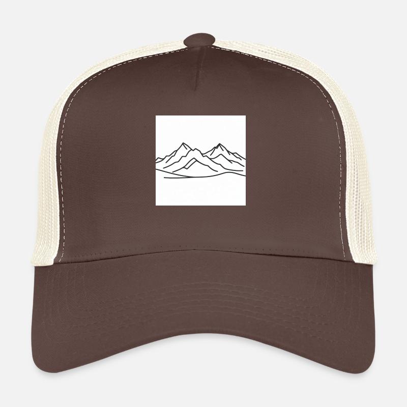 Minimalist Mountain - Trucker Cap - brown/beige