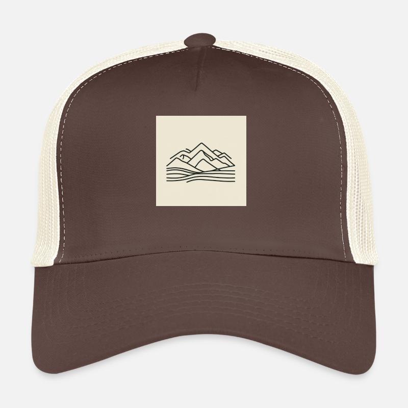 Pics tranquilles - Casquette trucker  - marron/beige