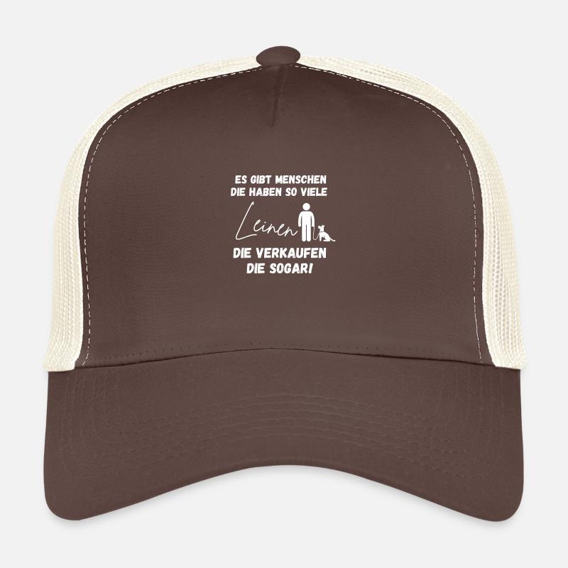 Leinen braucht der Hund - Trucker Cap - Braun/Beige