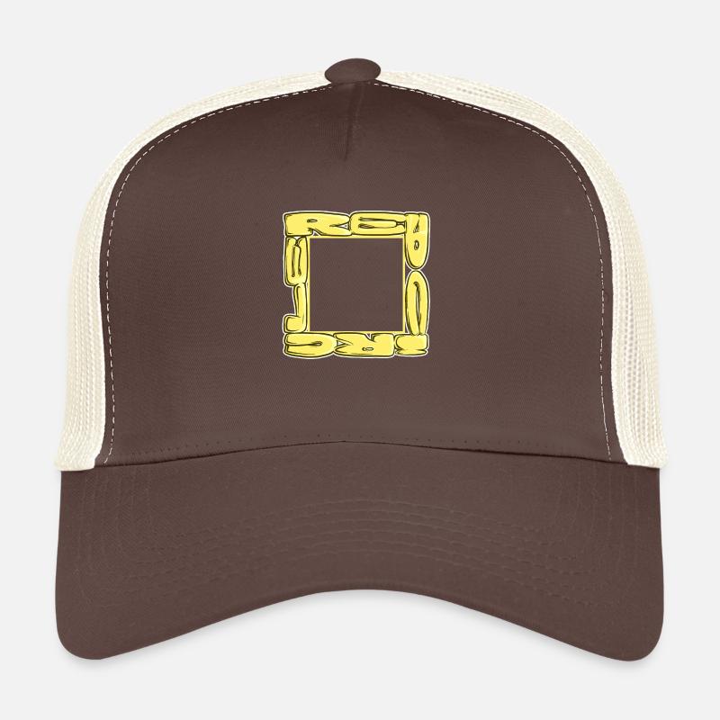Rotes Quadrat Trucker Cap