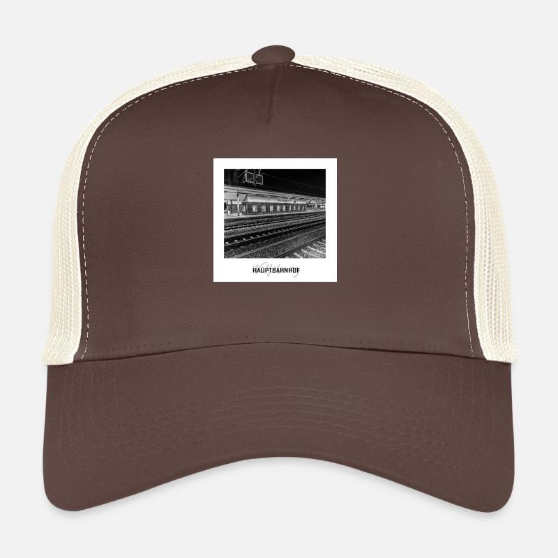 Wolfsburg Hauptbahnhof - Trucker Cap - Braun/Beige