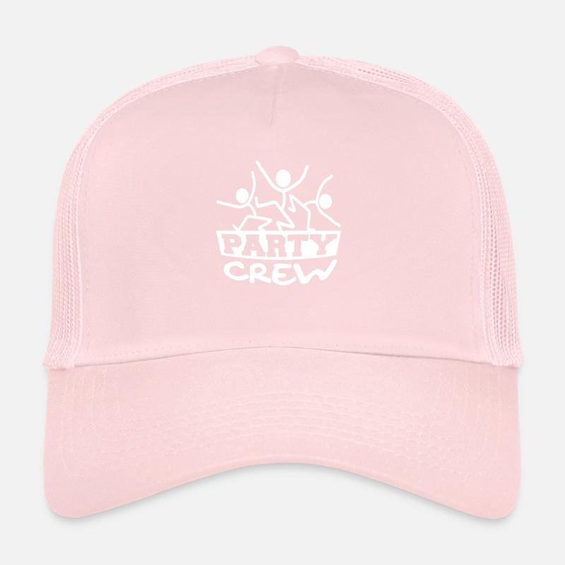 3 Party Crew Strichmännchen Team Freunde Mitglied Trucker Cap