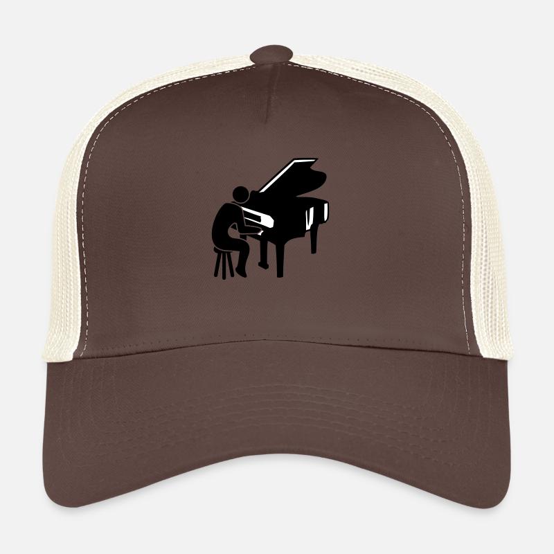 Piano Keys Instrument Playing Classical Music Trucker Cap