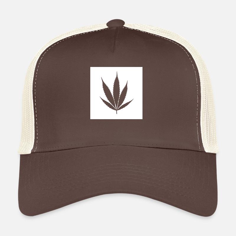 Hemp Leaf White Classic Trucker Cap