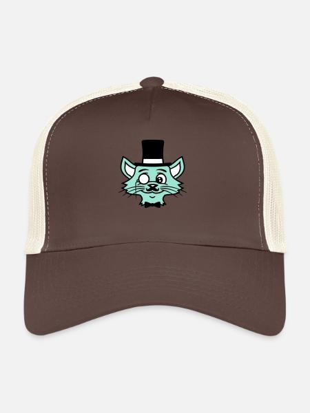 Sir Cat Gentleman Chapeau haut de forme Monocle Rich Gentleman - Casquette trucker  - marron/beige - Devant