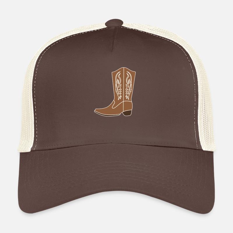 Cowboystiefel - Trucker Cap - Braun/Beige