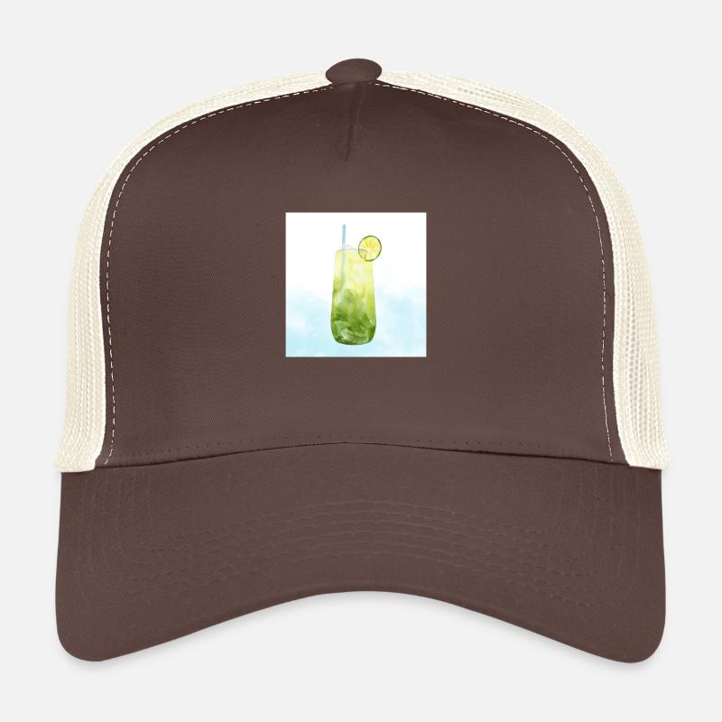 Refreshing Lime Cocktail Art Trucker Cap