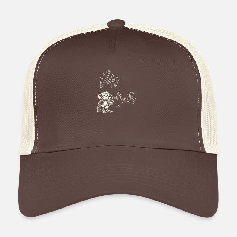 Defy limits white paintball monkey Trucker Cap