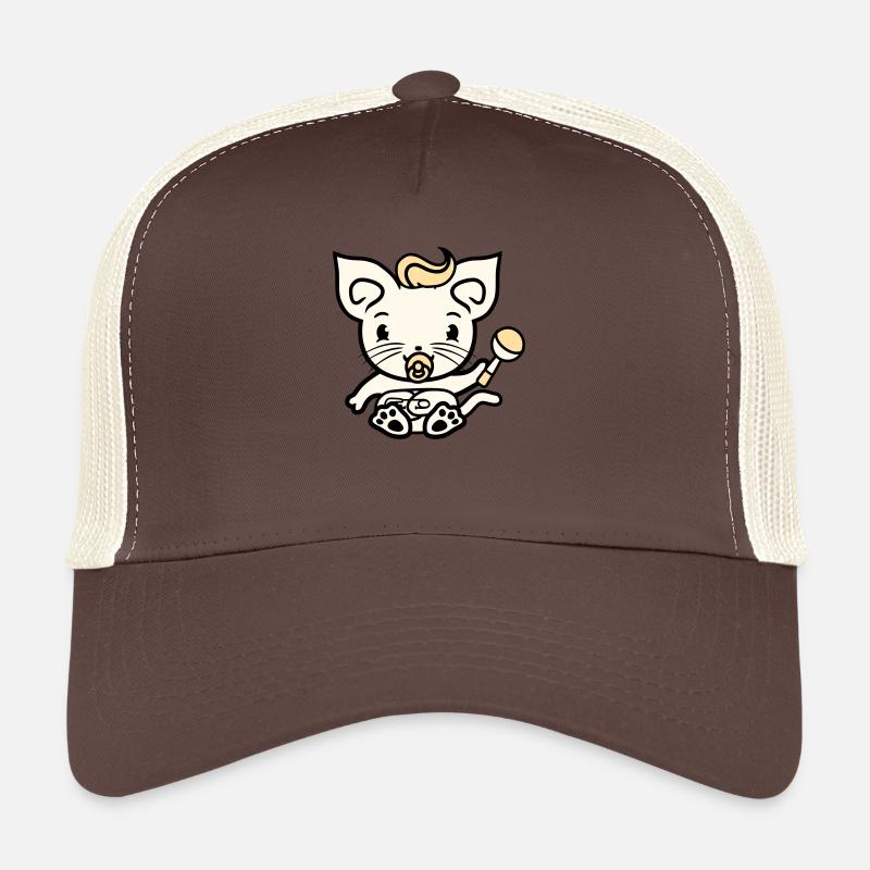 Baby Cat Cute Pacifier Kitten Rattle Child Trucker Cap