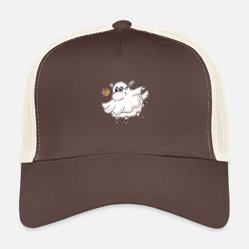 Wolly Sheepling Halloween Ghost - Trucker Cap - brown/beige