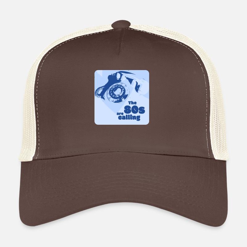 The 80s are calling - Variant Blue - Trucker Cap - brown/beige