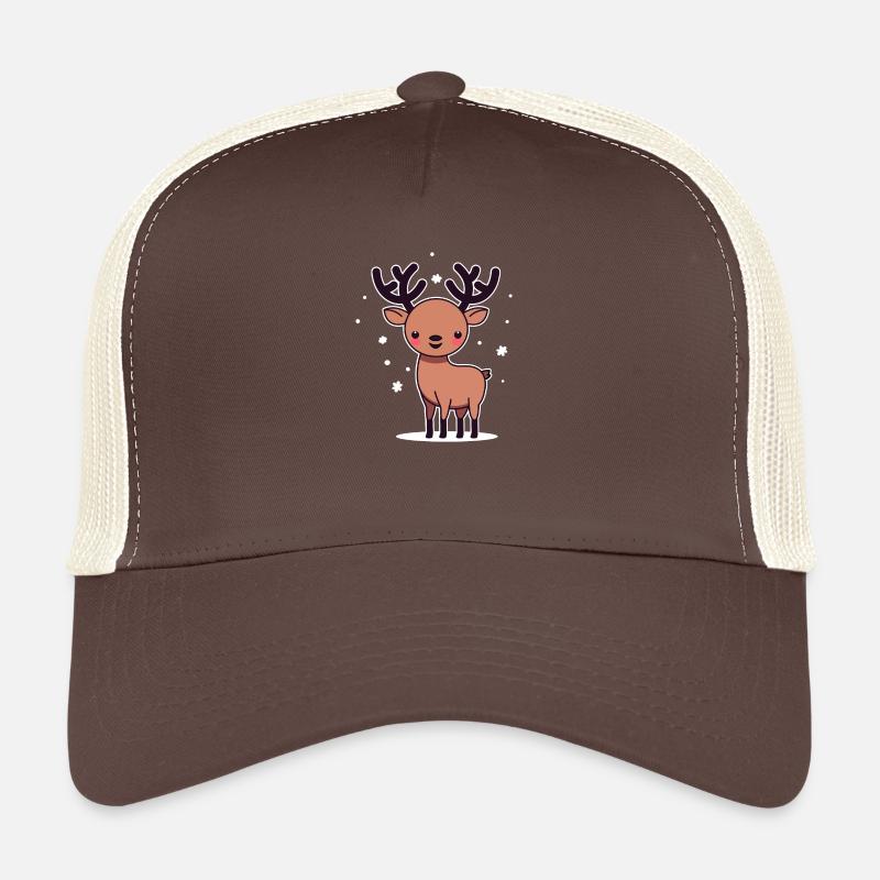 wintry deer Trucker Cap