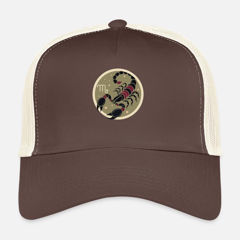 Design "Crimson Sting" - Trucker Cap - brown/beige