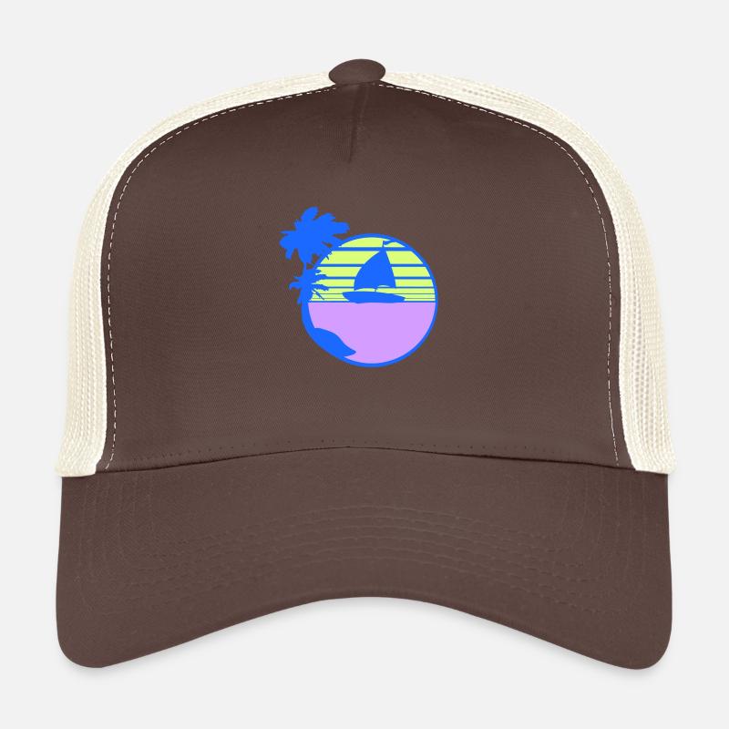 Navire Sun Stripe Marin Capitaine Bateau à eau Casquette trucker 