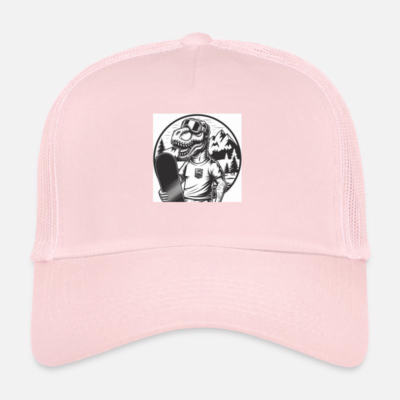 Ski-Rex, le T-Rex à skier Casquette trucker 
