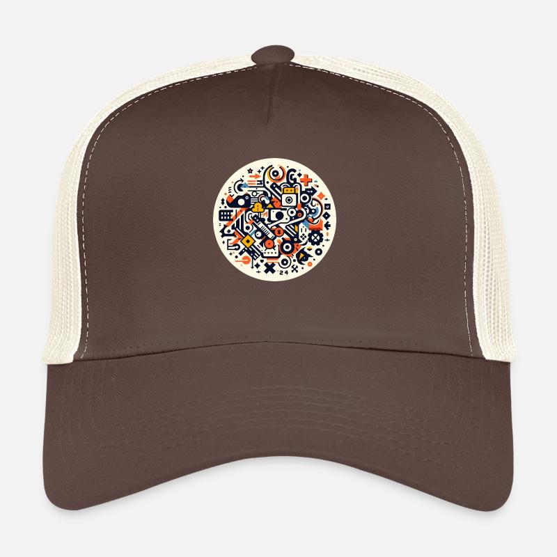 Symphonie abstraite de la technologie Casquette trucker 