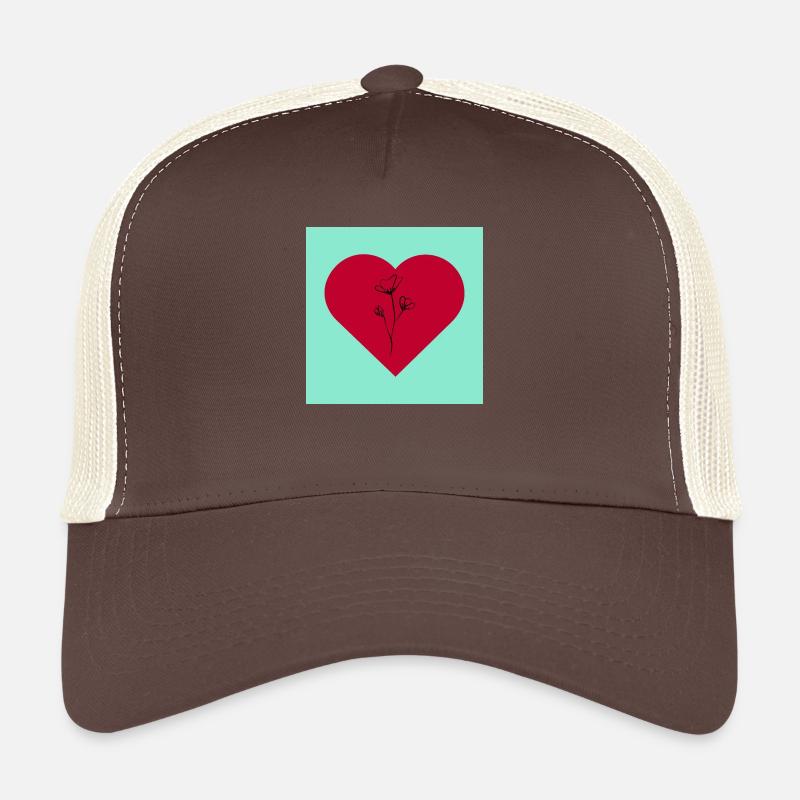 Blumenherz - Trucker Cap - Braun/Beige