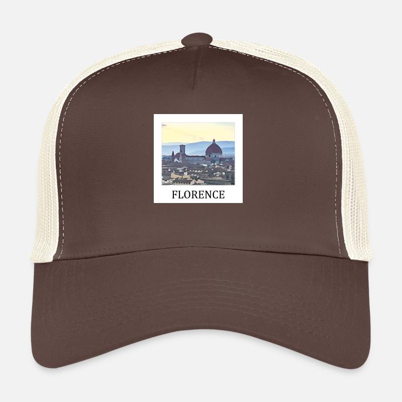 Florence - Casquette trucker  - marron/beige