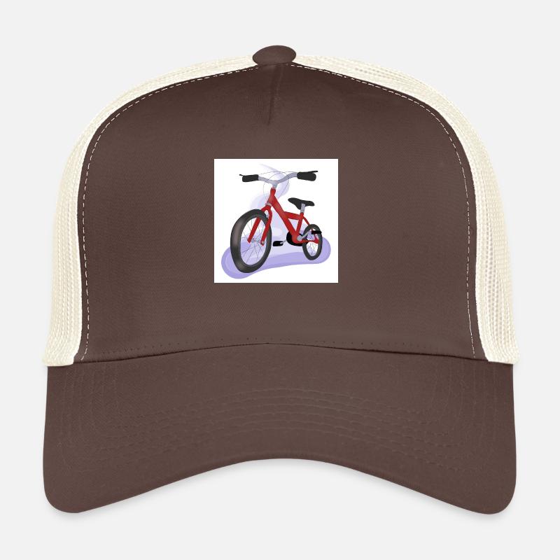 Vélo de couleur rouge Casquette trucker 