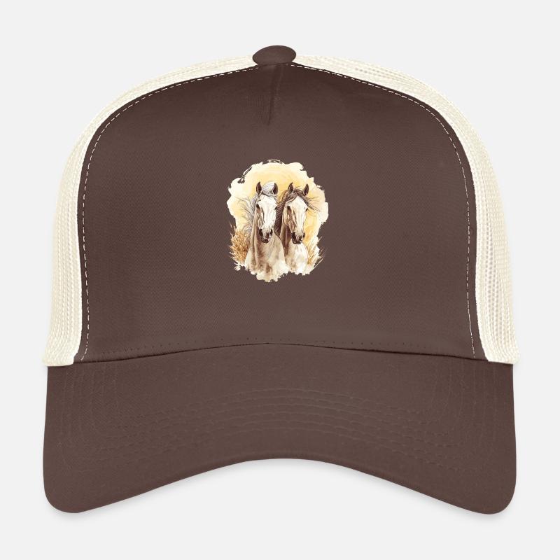 Chevaux Chevaux - Cheval Cheval - Cavalier Cavalier Casquette trucker 