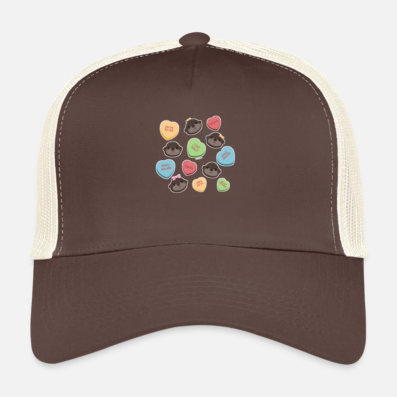 Tazzz Talks| Valentines Sweets - Trucker Cap - brown/beige