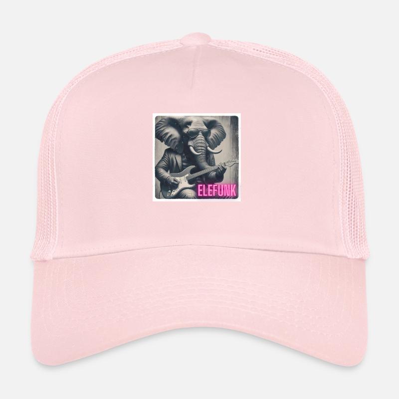 Elefant mit Anzug und Gitarre Trucker Cap