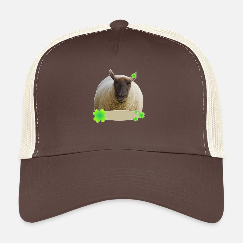 sweet sheep with clover lucky sheep luck Trucker Cap