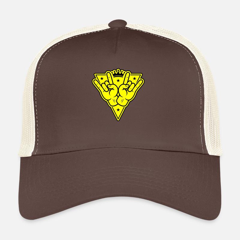 Hand Party Zeichen - Trucker Cap - Braun/Beige
