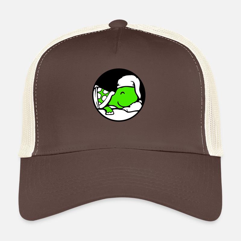 Turtle sleeps tired bed sleepy head dreaming Trucker Cap