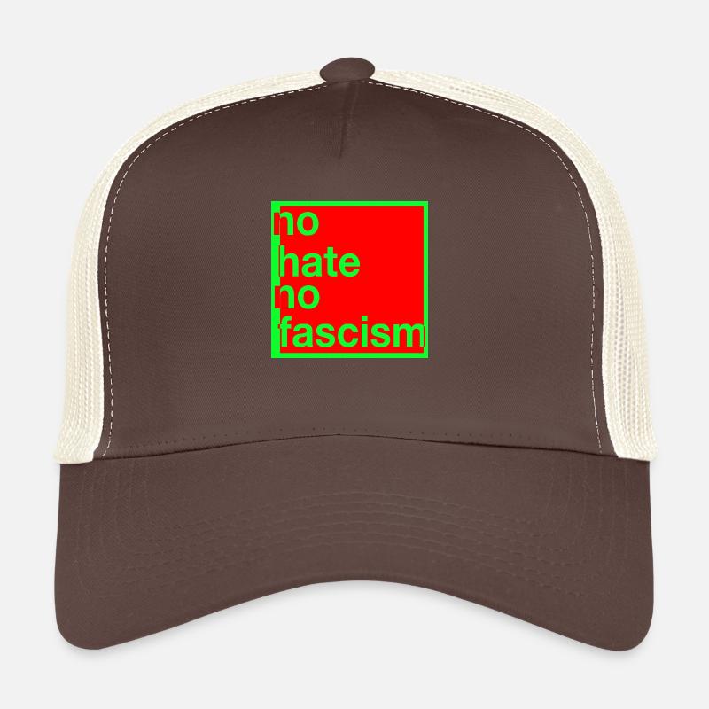 Pas de haine, pas de fascisme Casquette trucker 