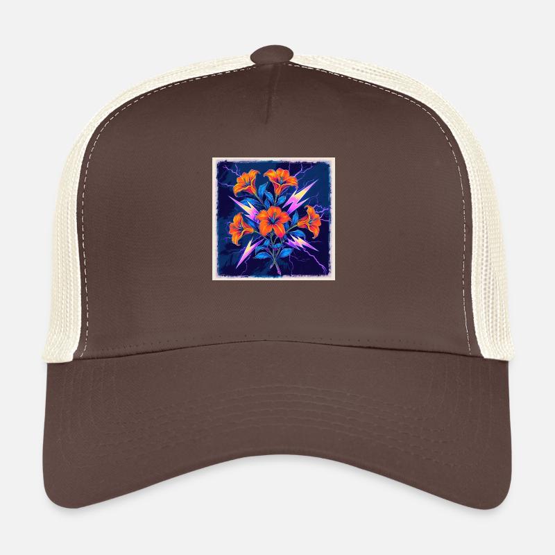 Flowers - Trucker Cap - brown/beige