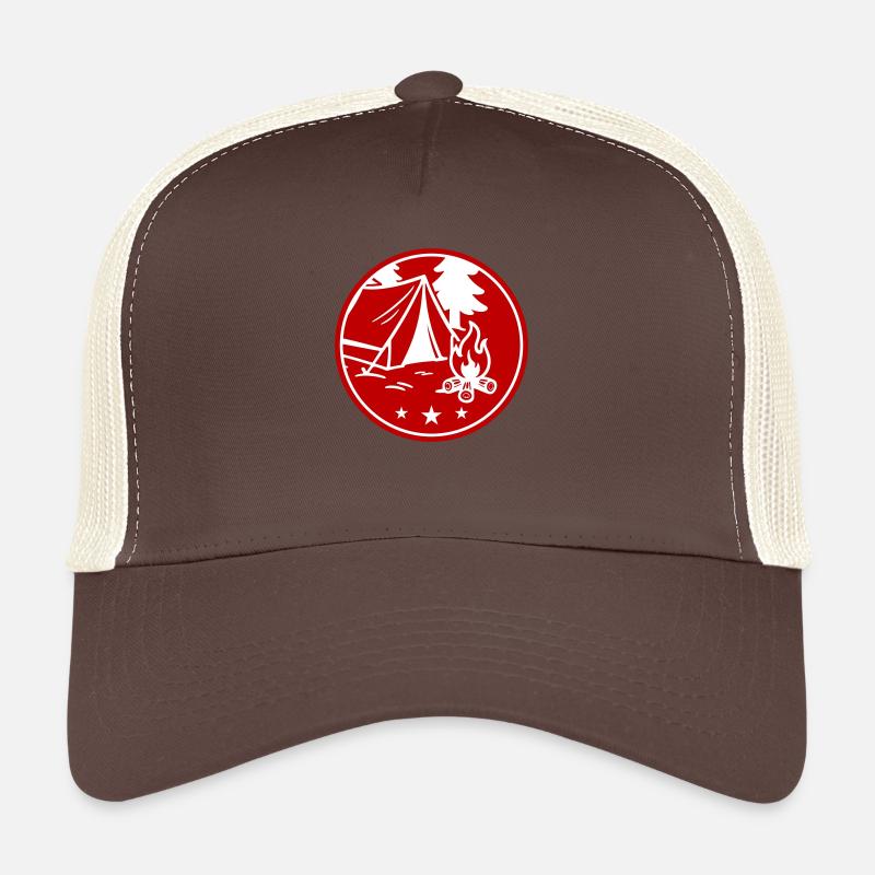 Tent Campfire Trucker Cap