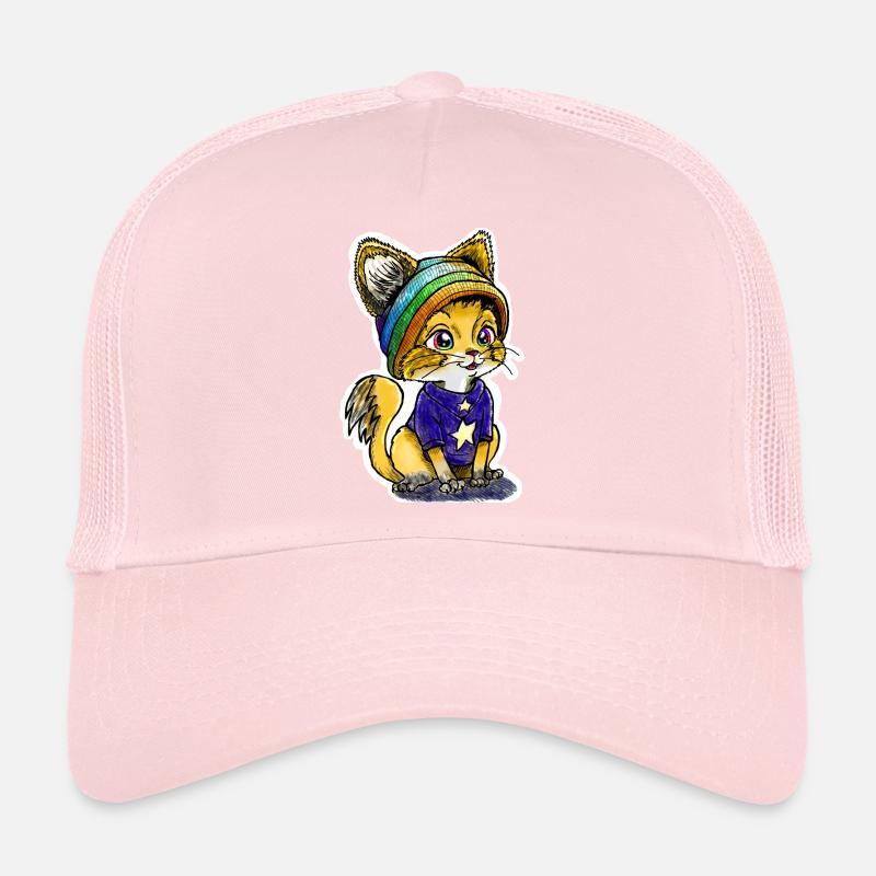 Rainbow Kitten Trucker Cap