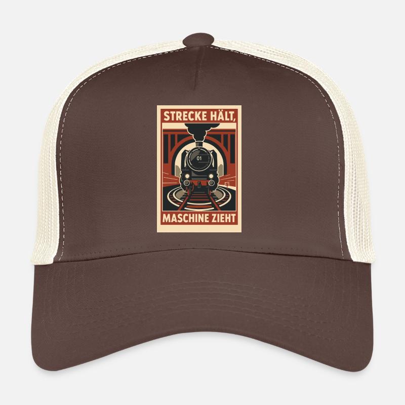 Railway Track Holds Machine Pulls Trucker Cap