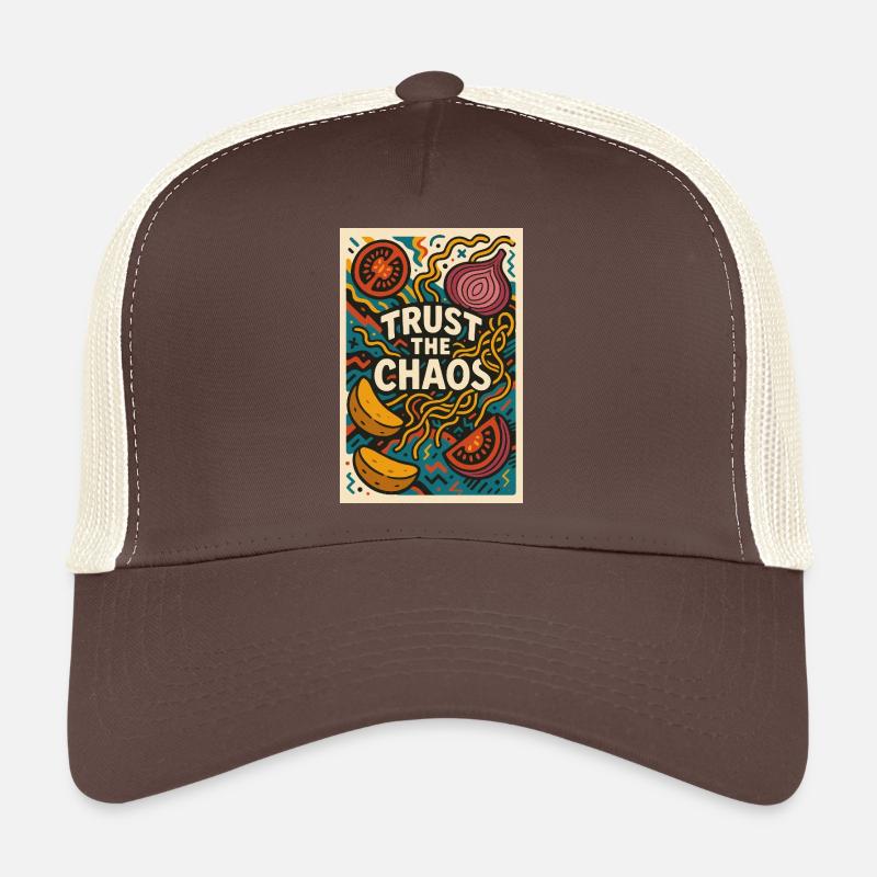 TRUST THE CHAOS - Trucker Cap - brown/beige