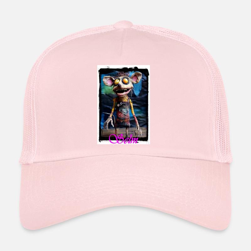 Poupée punk créature bizarre aux yeux brillants Casquette trucker 