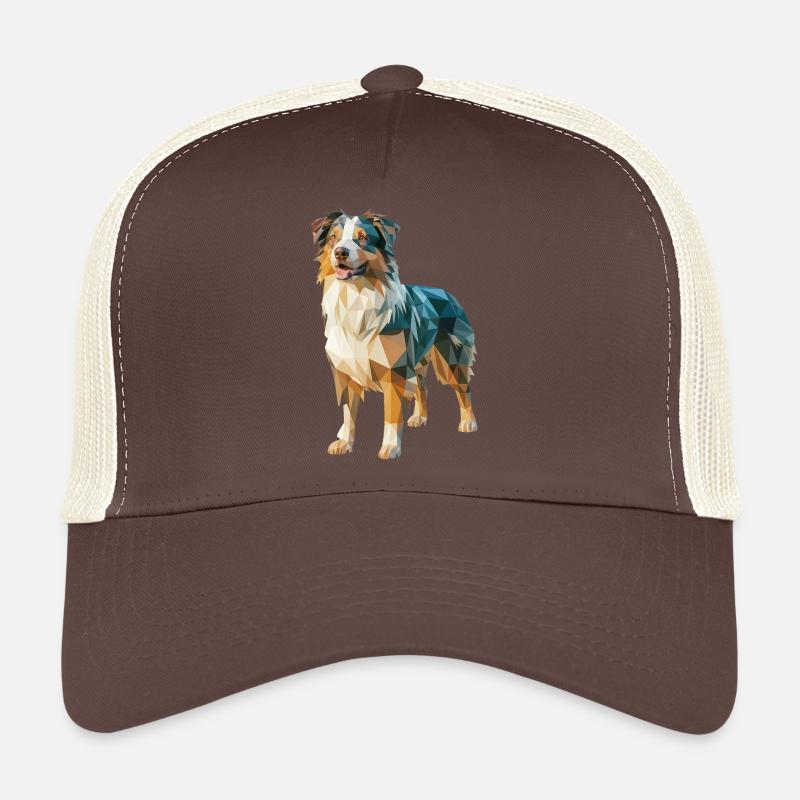 Australian Shepherd - Cooles Low Poly Logo Trucker Cap