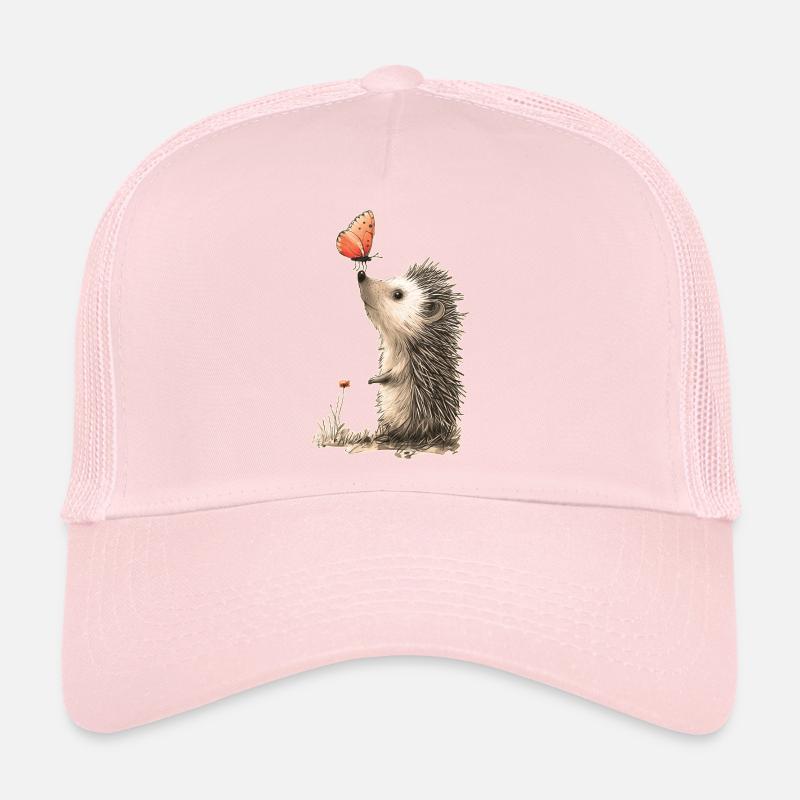 Hérisson et papillon Casquette trucker 
