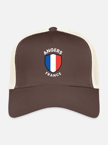 Angers France Shield Emblem - Trucker Cap - brown/beige - Front
