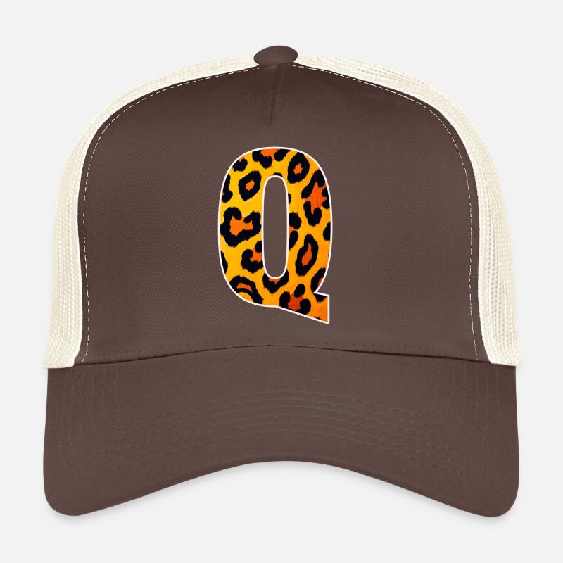 Leopard_Buchstabenmuster_-_Q Trucker Cap