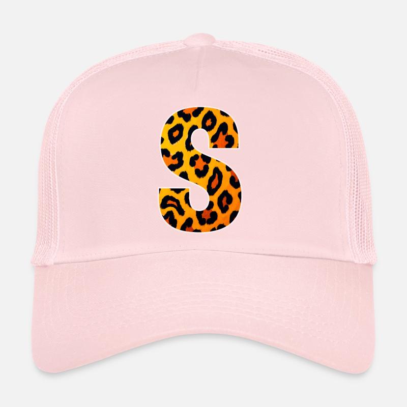 Lettre S à imprimé léopard Casquette trucker 
