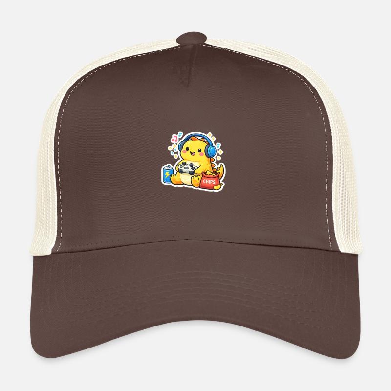 Gaming Dino - Trucker Cap - Braun/Beige