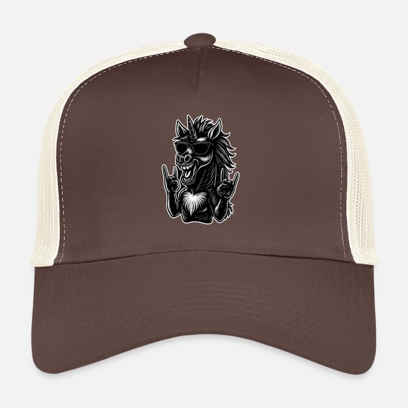 Rockendes Einhorn mit Sonnenbrille Trucker Cap