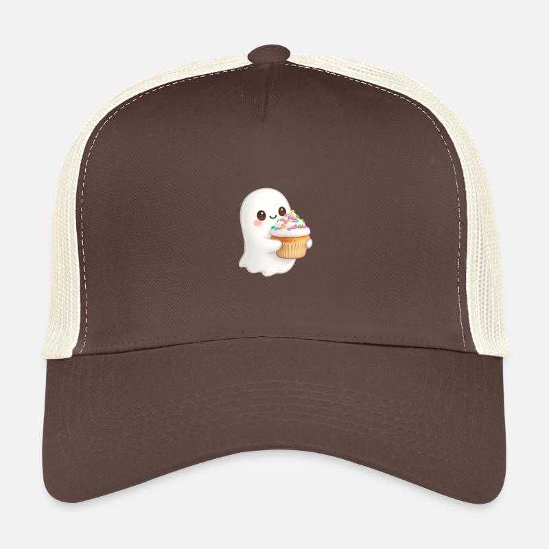 Sweet Ghost Cupcake confetti cake - Trucker Cap - brown/beige