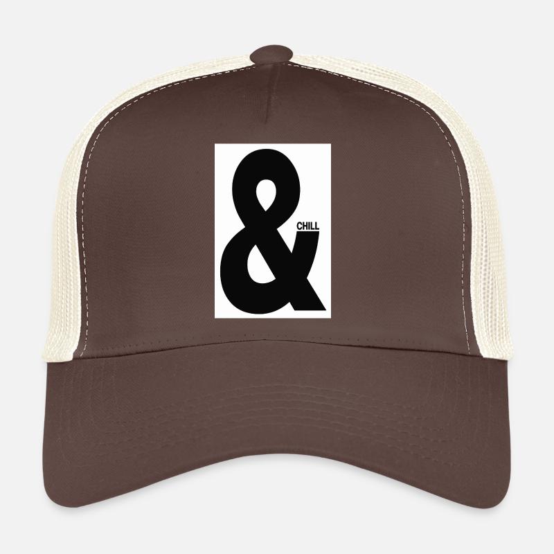 & Chill Typography Minimal Design Trucker Cap